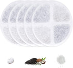 Cat Water Fountain Filter Replacement Filters for Petsuper 63oz / 1.8L Automatic Dog Water Dispenser 5 Pack