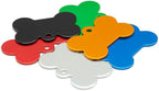 Aluminium Blank Bone Shape Dog ID Tags Pet ID Tags Number Tag with Key Ring 30pcs (Mixed Color)