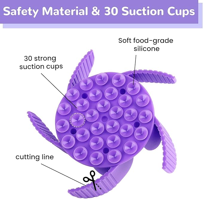 MateeyLife Slow Feeder Dog Bowls Insert with Suction Cups, Cuttable Design for Large & Medium Breeds, Fit for Regular Elevated, Compatible with Metal and Ceramic Dog Bowls for Slow Eating (Purple)