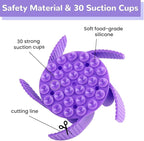 MateeyLife Slow Feeder Dog Bowls Insert with Suction Cups, Cuttable Design for Large & Medium Breeds, Fit for Regular Elevated, Compatible with Metal and Ceramic Dog Bowls for Slow Eating (Purple)