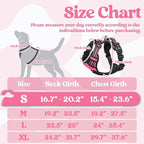 rabbitgoo Dog Harness Small Sized, No Pull Pet Harness with 3 Buckles, Adjustable Soft Padded Vest with Control Handle, Walking Reflective Pet Vest for Small Dogs, Rose Pink, S