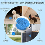 Dog Lick Bowl – Silicone Lick Mat for Dogs with Freeze Bone, Slow Feeder, Non-Slip Base, Includes Brush & Scraper, Large Opening for Anxiety Relief & Oral Health, Ideal for Frozen Treats (Blue)
