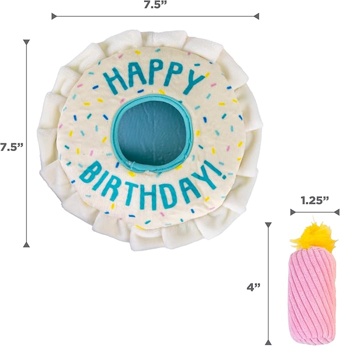 Outward Hound Hide A Birthday Cake, Plush Puzzle Birthday Themed Dog Toy