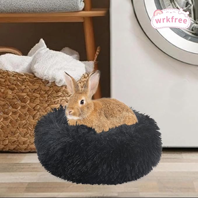 Ferret Bed Cave and Hideouts Burrowing Pet Bed for Guinea Pigs and Other Small Animals 11.8 inch for Cage Black