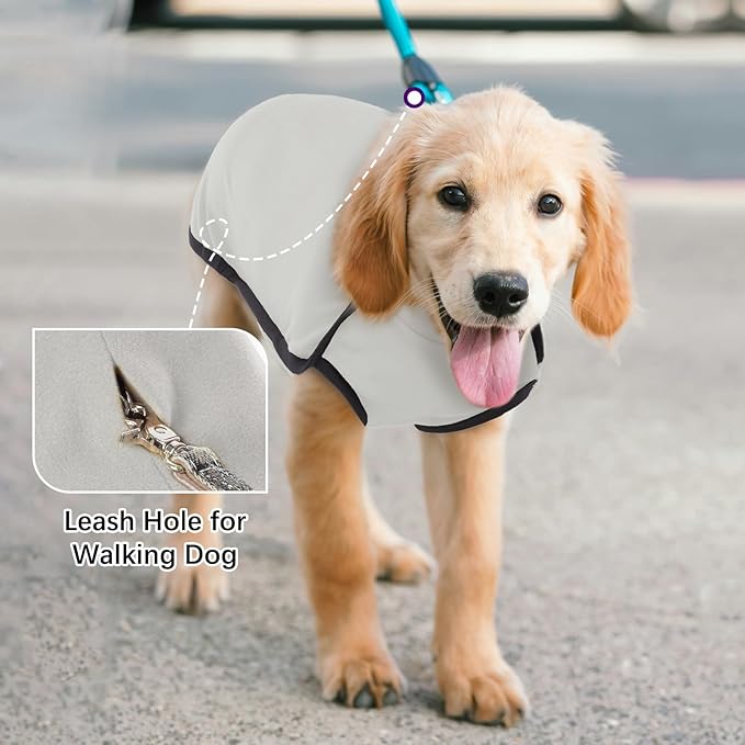 ROZKITCH Dog Winter Coat Soft Pullover Pajamas, Pet Windproof Warm Cold Weather Jacket Vest Cozy Onesie Jumpsuit Apparel Outfit Clothes for Small Medium Large Dogs Walking Sleep Grey XS