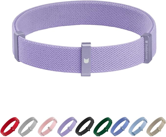 Safety Cat Collar - U.S. IDA Gold Awarding Design, Elastic Quick Release, Non Breakaway - Lightweight for Kitten, Neck Fit 7.8'-15.7' for All Small Large Cat,M(Monet Purple)