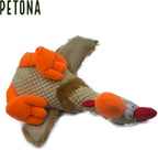 Squeaky Plush Dog Toys, Chicken Turkey Plush Puppy Toys, Interactive Dog Toys for Small, Middle, and Big Dogs (Rooster)