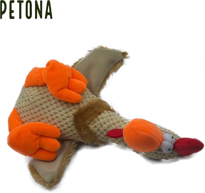 Squeaky Plush Dog Toys, Chicken Turkey Plush Puppy Toys, Interactive Dog Toys for Small, Middle, and Big Dogs (Rooster)