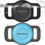 Waterproof Airtag Dog Collar Holder: 2 Pack Soft Silicone Air Tag Holder for Pet Dogs Cats Collar, IPX8 Waterproof AirTag Dog Tracker Protective Cover, Collar Holder Compatible with Apple Airtag