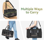 Petsfit 19x12x12 Pet Carrier for Large Cats (up to 20 lbs), Soft-Sided Small Dog Travel Carrier, Upgraded with Patented Buckle and Soft Padding, Ideal for Car Road Trips,Black