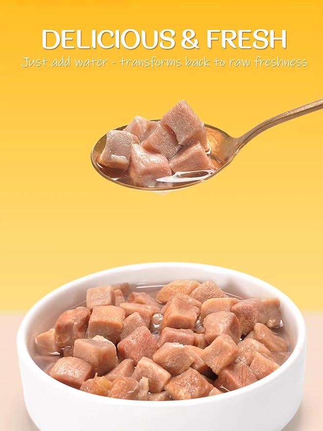 7 OZ Freeze Dried Duck Breast Treats for Dogs Cats, High Protein Raw Pet Food Topper, Single Fresh Ingredient Treats, Rawhide Free