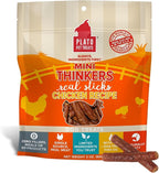 PLATO Mini Thinkers Sticks - Natural Dog Treats - Real Meat - Air Dried - Made in the USA, Chicken Flavor, 3 ounces