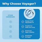 Voyager Escape-Proof Step-in Lock Cat Harness & 5ft Neoprene-Handle Leash Set All-Weather Mesh with Reflective Stitching for Small to Large Cats by Best Pet Supplies, Baby Blue (327), XXXS