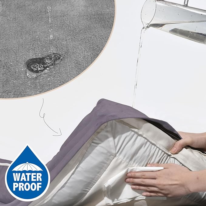 Comfort Expression XXL Waterproof Orthopedic Dog Bed for Extra Large Dogs, Orthopedic Foam Dog Beds, Washable Dogs Sofa Bed with Removable Cover & Non-Slip Bottom(XX-Large,Purple)