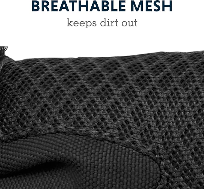 Ruffwear, Grip Trex Dog Shoes, Non-Slip Boots for Hot Pavement & Snow, Weatherproof Paw Protection with Breathable Mesh, Rugged Sole for Hiking, Obsidian Black, 1.50"