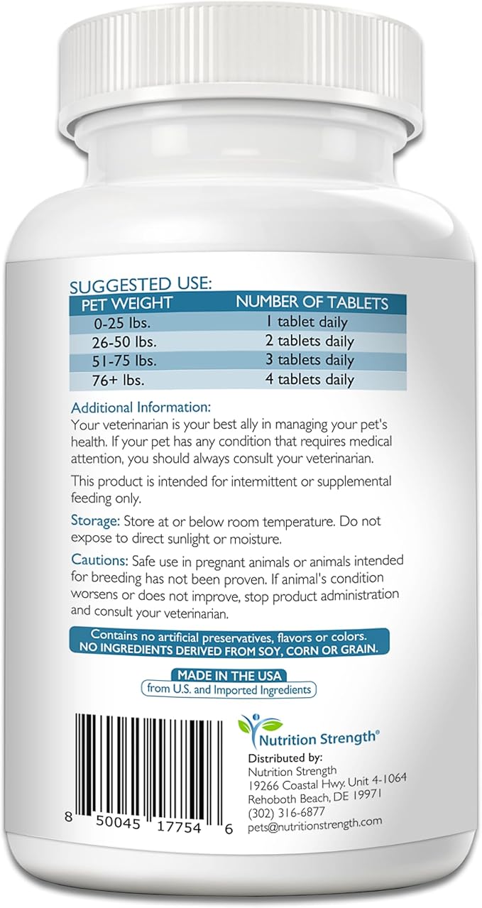 Sea Moss for Dogs 750mg Black Seed Oil 500mg Ashwagandha 250mg Turmeric 250mg Bladderwrack 250mg Dandelion 250mg & Vitamin C Vitamin D3 with Elderberry Manuka Yellow Dock 90 Tablets