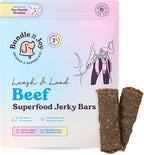 Leash & Load Dog Treats Beef Jerky Snack Bars, 5 oz Bag, Puppy and Training Treats, Natural Superfood Grain Free Made with Real Beef, Superfoods, Corn, Poultry & Soy Free