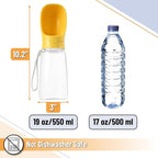 Mr. Pen Portable Dog Water Bottle - 19oz, Large, Yellow, Travel Dog Water Bottle Dispenser, Not Dishwasher Safe