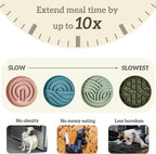 OHMO Slow Feeder Dog Bowls(Tree Life, Camo Green) Enrichment Soft Silicone Food Safe Feeding Bowl Non Slip Suction Cup for All Breed Pet, Cat Slow Down Eating Dishes, Boredom and Anxiety Reducer