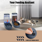 Automatic Pet Feeder Small&Medium Pets Automatic Food Feeder and Waterer Set 3.8L, Travel Supply Feeder and Water Dispenser for Dogs Cats Pets Animals
