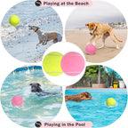 SCENEREAL Large Tennis Ball for Dogs, 2 Pack 9.5" Inflatable Dog Toy Balls for Large Medium Small Dogs Puppies, Funny Interactive Sports Ball for Indoor Outdoor Training Playing