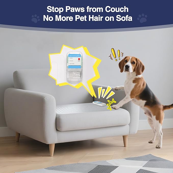 Scat Shock Mat for Dogs and Cats Indoor, Pet Shock Mats for Training Pets, Electric Repellent Mat Keeps Dogs and Cats off Counter, Couch and Sofa, 3 Training Modes (22"x 14" Two Pieces with Tester)
