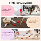 Smart Interactive Dog Toy, Automatic Moving, Bouncing and Stimulation, Silent Foam Material, IP54 Waterproof Rating, Active Rolling,Dog Ball for Medium and Large Dogs,Dog Birthday (Red)