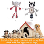 Rope Dog Toys to Keep Them Busy - Tug of War Dog Toys for Boredom Plush Interactive Squeaky Puppy Toys for Small Medium Large Dogs