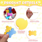 Roowest 200 Pcs Blank Dog Pet Tags for Engraving 38mm Aluminum Bone Shape Name Tag Colorful Double Sided Dog Cat Phone Number Pendants