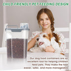 TBMax Pet Dog Cat Food Storage Containers 2 Pack 10 to 14 Lbs, Airtight Cat Food Dispenser with Large Spout & Portable Handle, Travel Dog Treat Storage Bin Bird Seed Container-Cyan+Dark