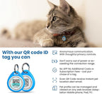 Cat Tags Personalized Small, QR Code Cat Name Tags for Kitten Collar, Scan Location Alerts, Blue S