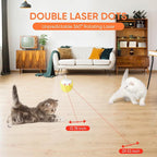 Cat Laser Toy Automatic Dual Laser Points Interactive Cat Enrichment Toys for Indoor Cats 3 Modes Lazer for Cats Birthday Gift