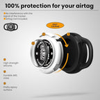 2 Pack Waterproof AirTag Dog Collar Holder for Apple Tracker QR Code Case Black