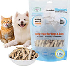Amzey 7oz Minnows Dog Treats - Freeze Dried Minnows Cat Treats - High Protein & Premium Quality Training Treats - Bulk Package (1.6" to 2.8" Length Each)