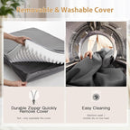 BFPETHOME Outdoor Dog Beds for Large Dogs, Waterproof Dog Bed for Medium, Large, Extra Large Dogs, Orthopedic Pet Bed with Removable Washable Cover, Egg Crate Foam Pet Bed Mat. (47 x 29 In, Dark Grey)