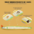 Nocciola EEL Squeaky Dog Toy, Tough No Stuffing Toy for Tug of War, Puppy Interactive Puzzle Fun to Keep Them Busy, Cognitive Crinkle Dog Toy for Large Medium Small Breed, Blue&Yellow