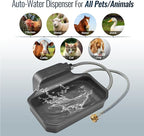 Automatic Dog Water Dispenser, 1 Gallon Auto-Fill Dog Water Bowl Dispenser for Indoor/Outdoor, Large Water Feeder for Pets & Livestock, Fits GHT 3/4" Faucet, BPA Free, Easy to Clean, Gray