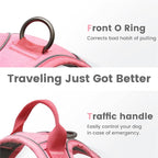 Pawaii Mimi Pink Small Dog Harness, No Choke, Adjustable Soft Padded Pet Vest with Easy Control Handle & Digital ID Tag