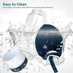 Dog Water Bottle, Portable Pet Water Bottle with Food Container and Drinking Feeder, Leak Proof, BPA-Free, Foldable Puppy Water Cup Dispenser for Outdoor Walking, Travel, Hiking 20OZ