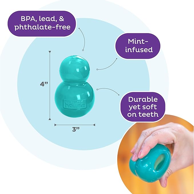 Outward Hound Double-Tuff Stuffable Dog Toy, Medium 4-Inch Green - Treat Dispensing Chew Ball for Small to Medium Dogs, Interactive Puzzle for Enrichment & Slow Feeding