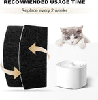 Cat Water Fountain Filters, 12 Pieces Set Cat Fountain Filter Replacement Compatible with 101oz/3L Pet Water Dispenser (12 Pices Filters)