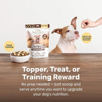 Superfood Nuggets- Premium, Freeze-Dried raw Dog Food Topper or Treat. Powerful Nutrient-Dense Ingredients. No Artificial additives. Duck and Kale Formula 8oz - 4pk Bundle