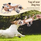 Squeaky Dog Toys Interactive Durable Rope-Infused Lion Shape Puppy Chew Toys for Small, Medium and Big Dogs