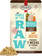 Primal Kibble in The Raw, Freeze Dried Cat Food, Chicken & Fish, Scoop & Serve, Made with Raw Protein, Whole Ingredient Nutrition, Crafted in The USA, Dry Cat Food, 64 Ounce (4 lb) Bag