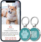 MYLUCKYTAG QR Code Dog ID Tags - Pet Online Profile - Scan QR Receive Instant Location Alert Email