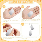 20 Pieces Military Dog Tags Set Including 10 Stainless Steel Army Blank Dog Tags 10 Steel Chains Personalized Pet Oval Pendant Necklaces for Stamping Engraving DIY Halloween Craft(Silver)