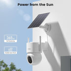 AOSU Solar Security Cameras Wireless Outdoor - 3K 5MP Home Security Camera, 360° Panoramic View, 400-Lumen Floodlight Camera, Color Night Vision, WiFi Cameras, Auto Tracking, AI Human Detection,2 Pack