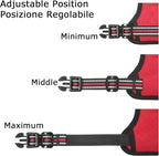 HEELE Dog Harness Medium No Pull Vest Harness Adjustable Reflective and Durable for Outdoor Training, Red, M