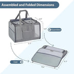 Cat Carrier for 2 Cats – Large Soft-Sided Pet Travel Carrier, Dual Compartments, Privacy Protection, Dog Carrier for Small/Medium Dogs, Home & Outdoor Use