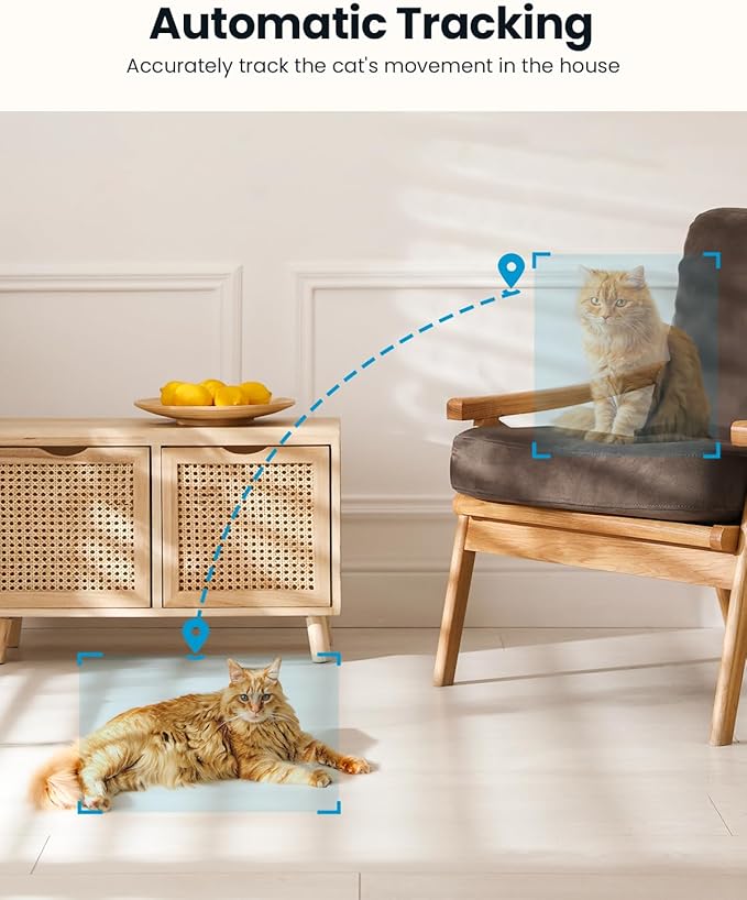 ieGeek 2K Indoor Home Security Cameras，360° Pet Camera with Auto Tracking, Motion & Sound Detection，3MP Night Vision, 2.4G/5G WiFi Dog Camera with Phone App, Cloud & Memory Storage, Works with Alexa